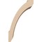 Ekena Millwork 5-inch W x 6-inch D x 10-inch H Lafayette Rough Cedar Woodgrain TimberThane Knee Brace, Primed BRCUR05X06X10LFTRCPR - alternate 4